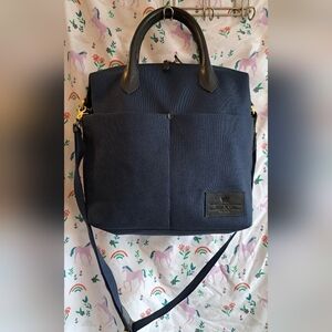 NWOT Made In Eden Navy Blue Cotton Quiet Luxury Crossbody Purse Tote Bag